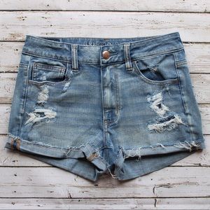 American Eagle High Rise Denim Shorts